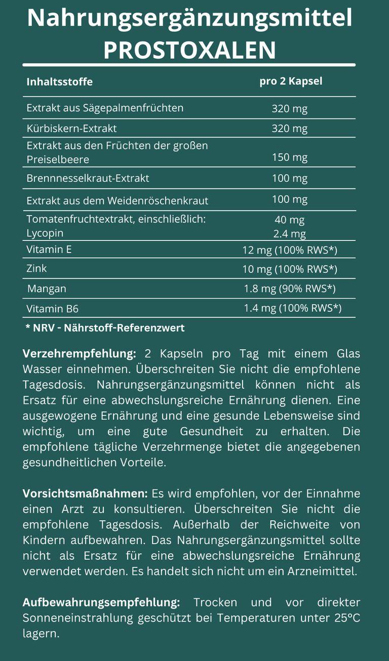 Shopapotheke Prostoxalen - Sabal Palm Kapseln Für Die Prostata