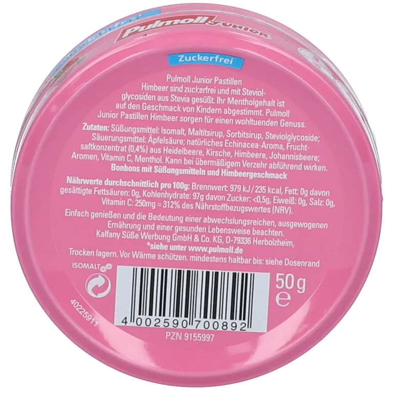 Shopapotheke Pulmoll® Junior "Hals-Fee" Himbeer Zuckerfrei