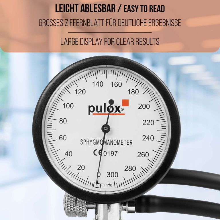 Shopapotheke Pulox Manuelles Blutdruckmessgerät - Aneroid Doppelschlauch-Sphygmomanometer