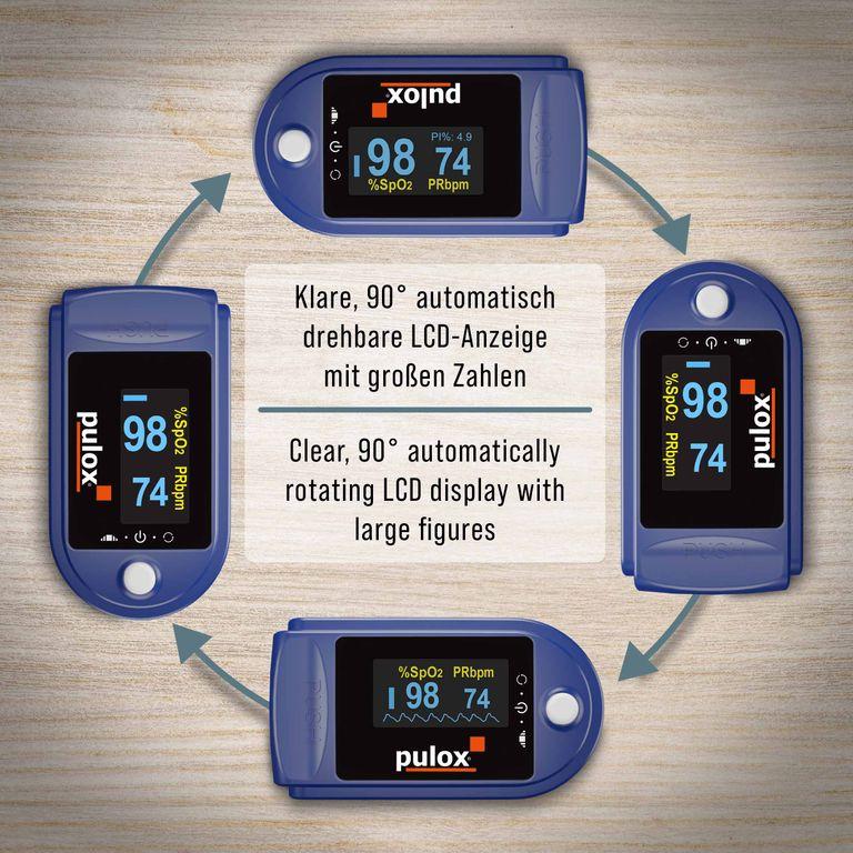 Shopapotheke Pulox - PO-200 Set - Finger-Pulsoximeter - Blau