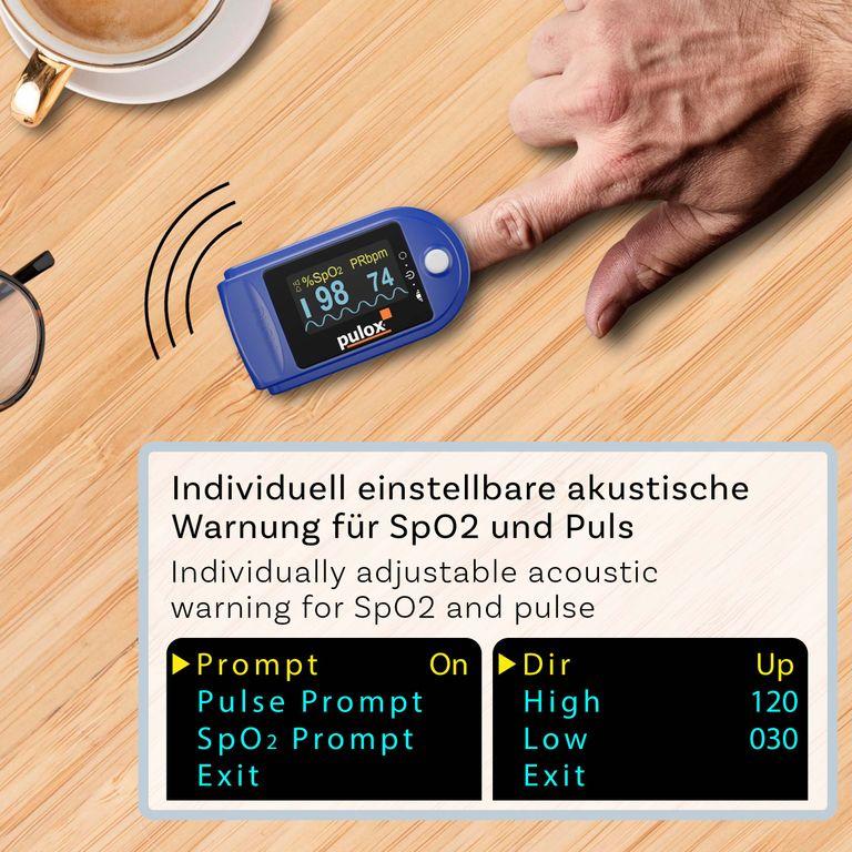 Shopapotheke Pulox PO-200A Set - Finger-Pulsoximeter - Blau