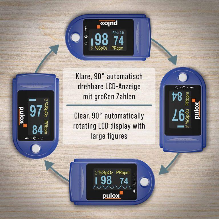Shopapotheke Pulox PO-200A Set - Finger-Pulsoximeter - Blau