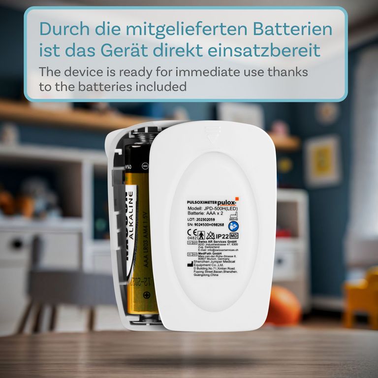 Shopapotheke Pulox PO-235 - Finger-Pulsoximeter Für Kinder Mit Alarm In Weiß