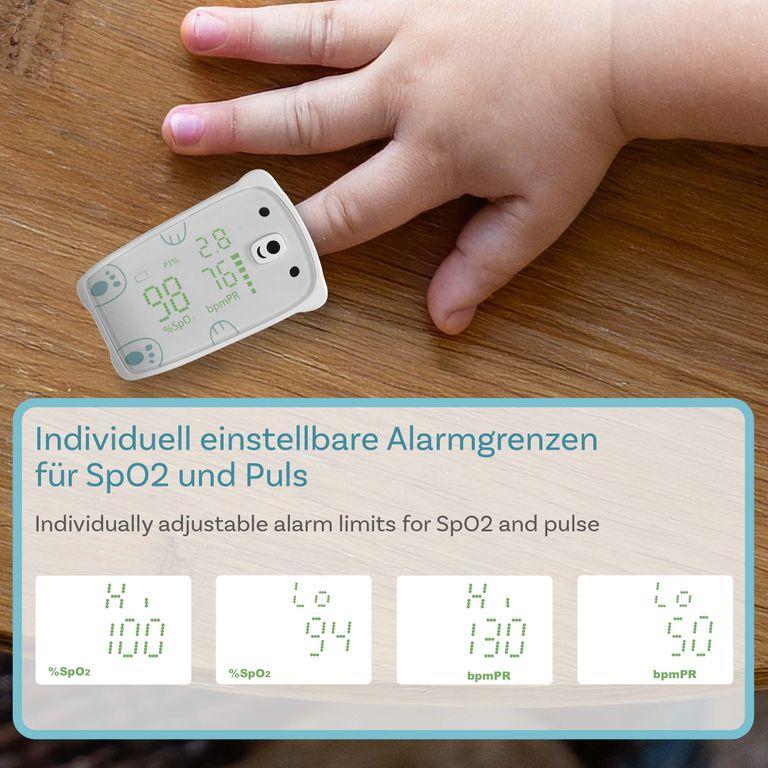 Shopapotheke Pulox PO-235 - Finger-Pulsoximeter Für Kinder Mit Alarm In Weiß