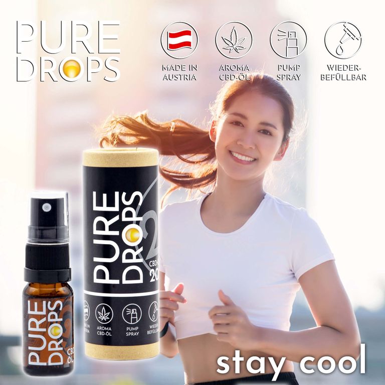 Shopapotheke PURE DROPS Bundle 2+1 Gratis 20% Vollspektrum CBD ÖL Aus Österreich Naturextrakt