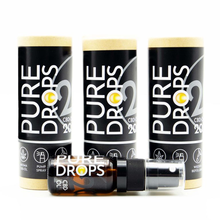 shopapotheke PURE DROPS Bundle 2+1 Gratis 20% Vollspektrum CBD ÖL aus Österreich Naturextrakt