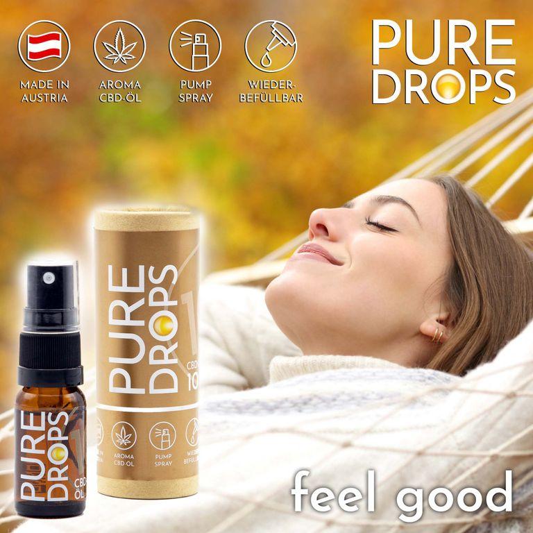 Shopapotheke PURE DROPS CBD ÖL Bundle 5% + 10% (1.380mg) Vollspektrum Aus Österreich