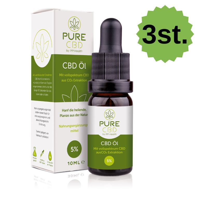 shopapotheke PureCBD 3x Bei PP Health CBD vollspektrum 5%