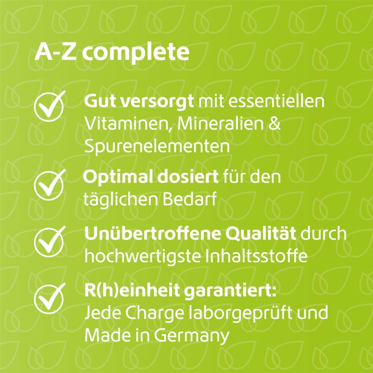 Shopapotheke R(h)ein Nutrition A-Z Complete Mit Vitaminen Und Mineralstoffen