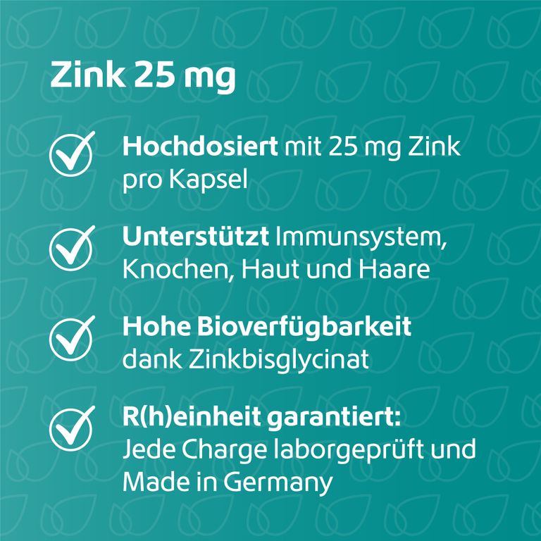 Shopapotheke R(h)ein Nutrition Zink 25 Mg Immunsystem Plus