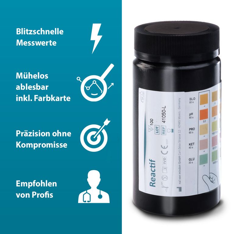 Shopapotheke Reactif Gesundheitstest - Urin Teststreifen Für 5 Parameter