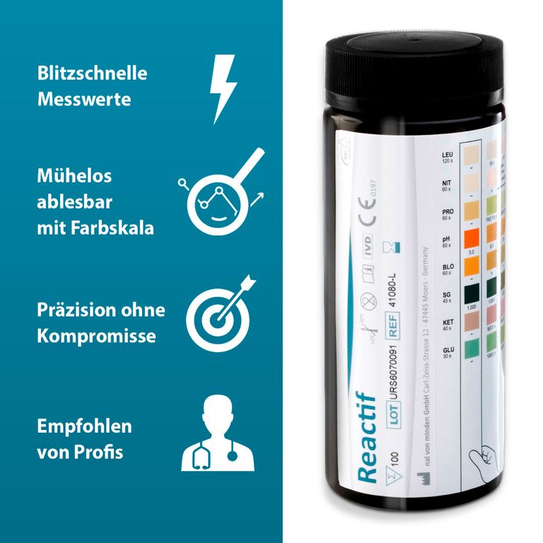 Shopapotheke Reactif Gesundheitstest - Urin Teststreifen Für 8 Parameter