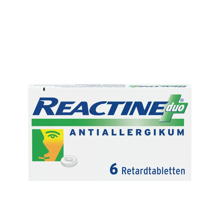 shopapotheke Reactine Duo mit Cetirizin und Pseudoephedrin bei Allergien mit verstopfter Nase