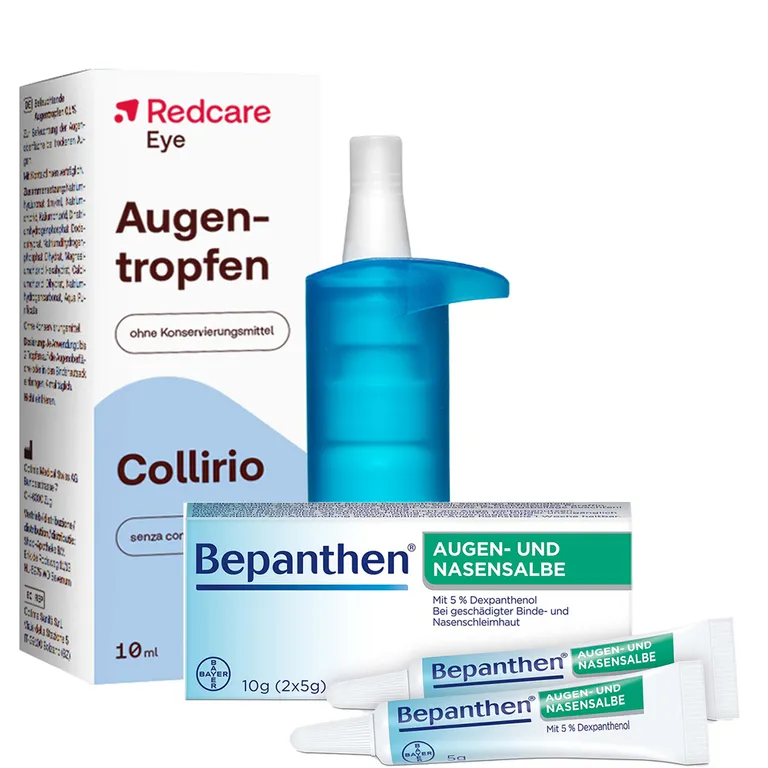 shopapotheke Redcare Augentropfen + Bepanthen® Augen- und Nasensalbe