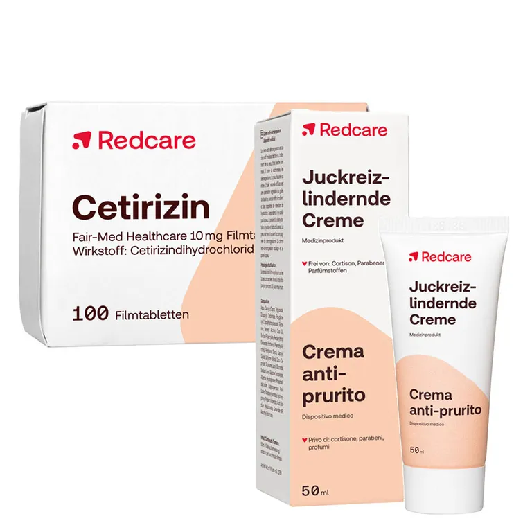 shopapotheke Redcare Cetirizin + Redcare juckreizlindernde Creme
