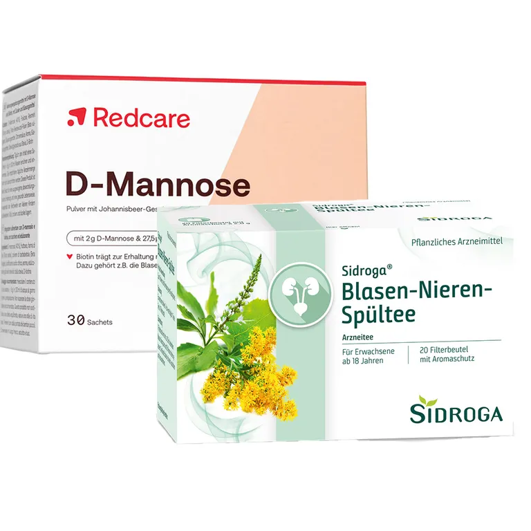 shopapotheke Redcare D-Mannose + Sidroga® Blasen-Nieren-Spültee