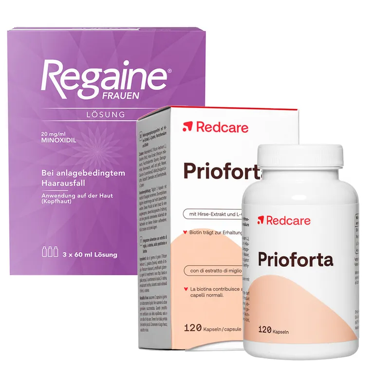 shopapotheke Redcare Prioforta + Regaine® Frauen Lösung 2% 3 Monats-Vorrat