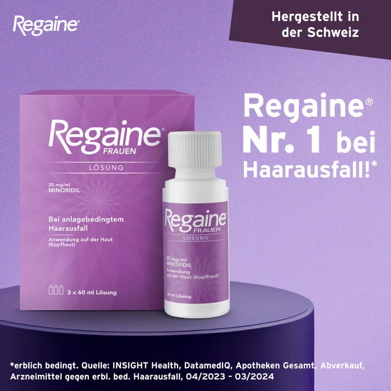 Shopapotheke Regaine® Frauen Lösung Mit 2% Minoxidil 3 Monats-Vorrat - Jetzt 10% Mit Dem Code "regaine2025" Sparen*