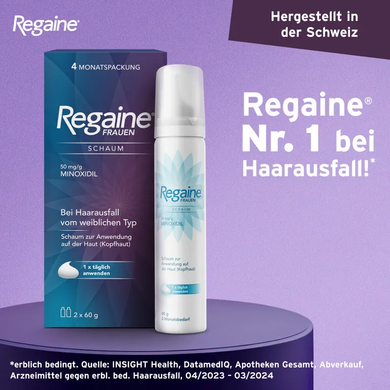Shopapotheke Regaine® Frauen Schaum 4 Monats-Vorrat - Jetzt 10% Mit Dem Code "regaine2025" Sparen*
