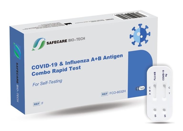 shopapotheke Safecare 3in1 Influenza A+B COVID-19 Antigen Combo Schnelltest + Gratis BLT Desinfektionsmittel