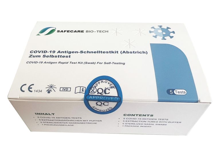 shopapotheke Safecare Bio-Tech Safecare Laien Nasal Test mit CE 1434 - 5 Stück