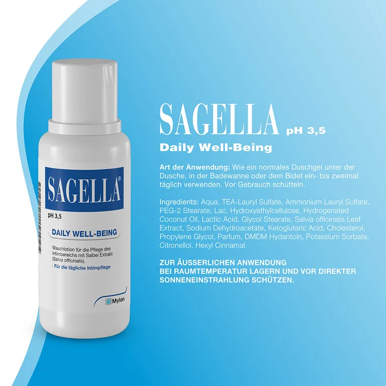 Shopapotheke SAGELLA PH 3 5 – DAILY WELL-BEING: Intimwaschlotion Mit Milchsäure Und Salbei-Extrakt