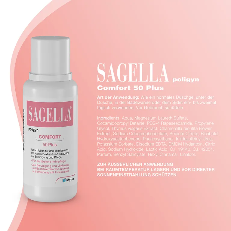 Shopapotheke SAGELLA Poligyn - Comfort 50 Plus: Intimwaschlotion Mit Kamillenextrakt Und Bisabolol