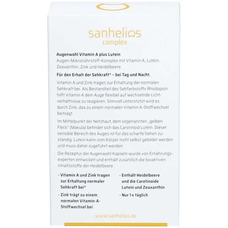 Shopapotheke Sanhelios Augenwohl Vitamin A Plus Lutein
