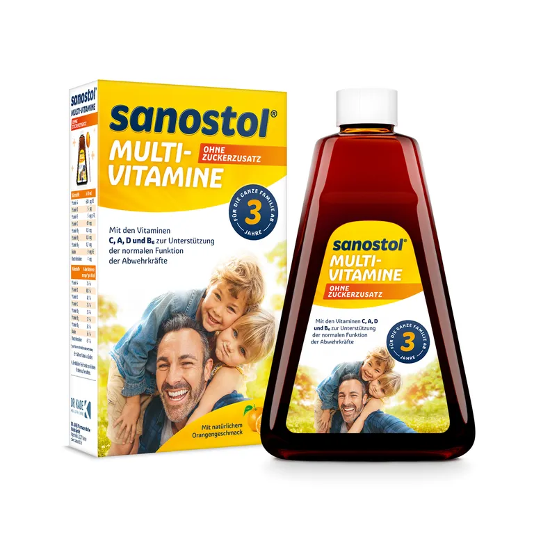 shopapotheke Sanostol Multi-Vitamine mit Vitamin C und D zur Unterstützung der normalen Funktion des Immunsystems