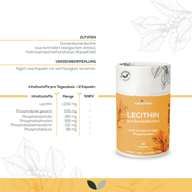 Shopapotheke Sanutrition® - Lecithin Aus Sonnenblumen 600 Mg