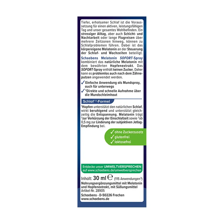 Shopapotheke Schaebens Melatonin SOFORT-SPRAY Duo-Komplex