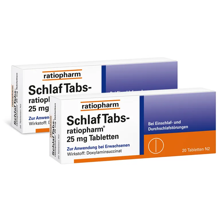 shopapotheke SchlafTabs-ratiopharm® 25 mg - Schlaftabletten mit Doxylamin