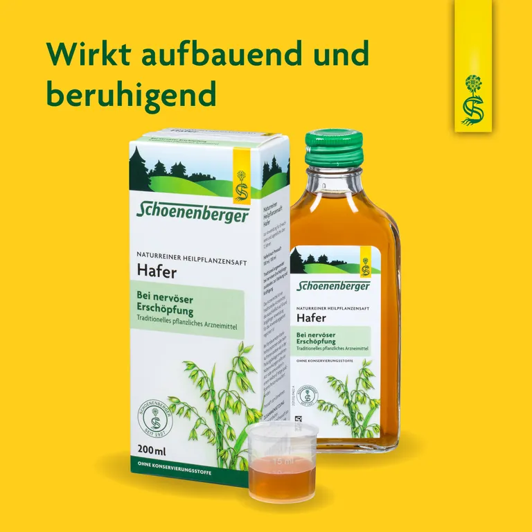 Shopapotheke Schoenenberger® Hafer Naturreiner Heilpflanzensaft Hafer