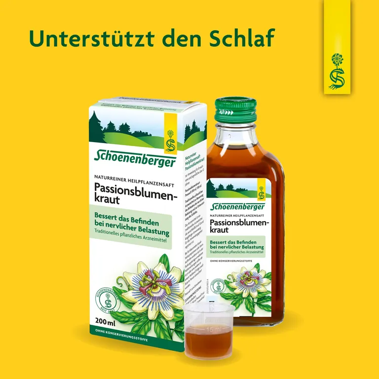 Shopapotheke Schoenenberger® Naturreiner Heilpflanzensaft Passionsblumenkraut