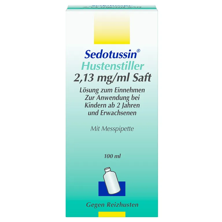 shopapotheke Sedotussin® Hustenstiller Saft - Arzneimittel gegen Reizhusten mit dem Wirkstoff Pentoxyverin