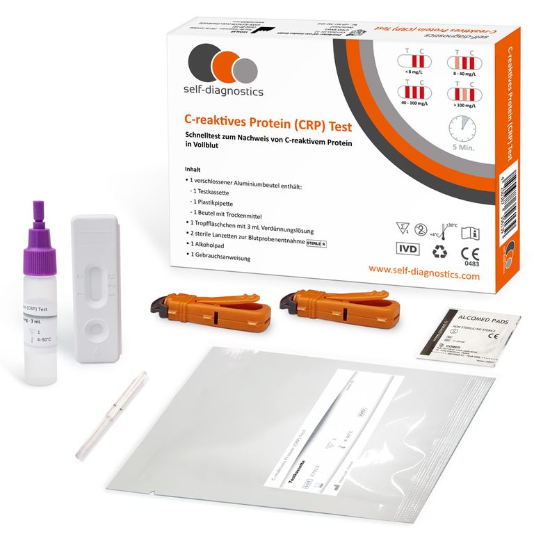 Shopapotheke Self-diagnostics CRP Selbsttest Zum Nachweis Von C-reaktivem Protein Im Blut