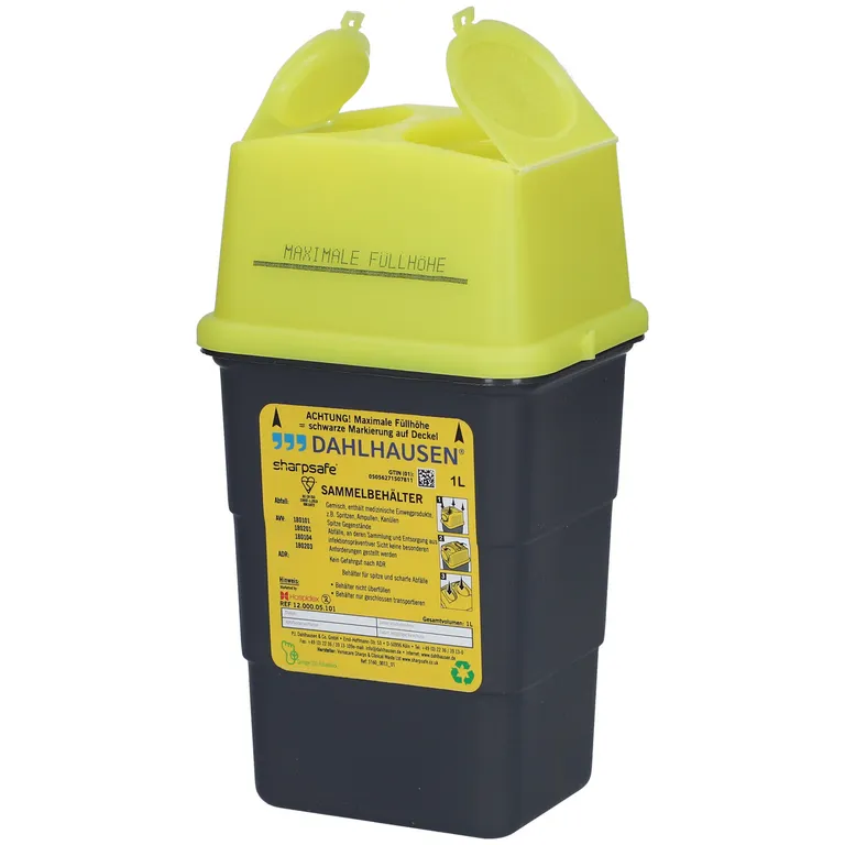 shopapotheke Sharpsafe® 1L green Abwurfbehälter/Kanülensammler