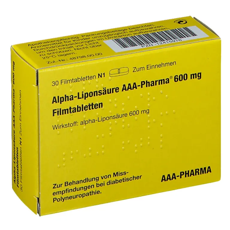 Shopapotheke Alpha-Liponsäure AAA-Pharma® 600 Mg