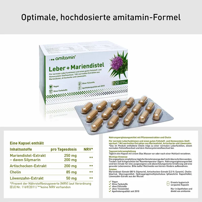 Shopapotheke Amitamin® Leber + Mariendistel