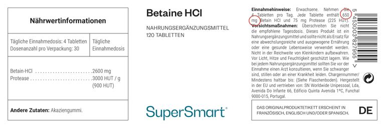 Shopapotheke Betain-HCI - SuperSmart