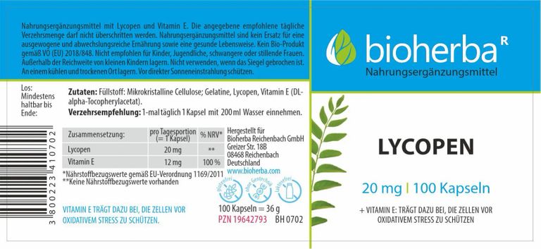 Shopapotheke Bioherba Lycopen Kapseln