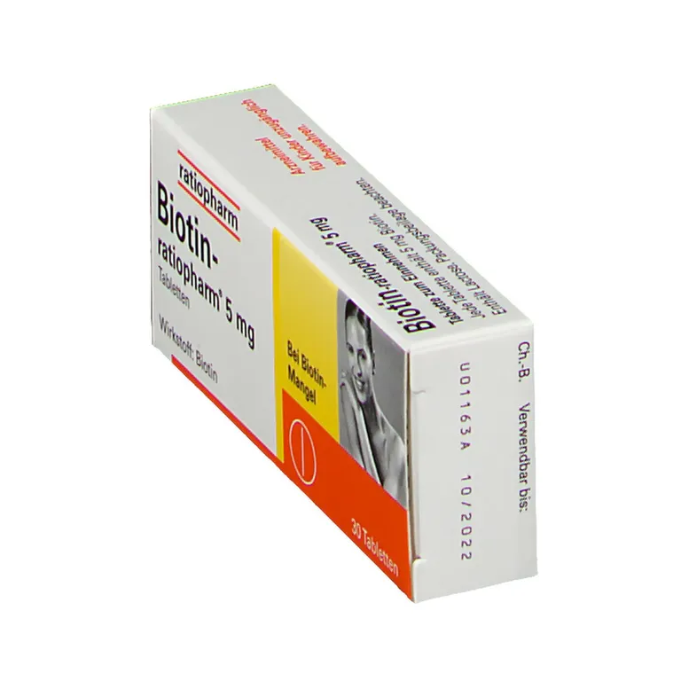 Shopapotheke Biotin-ratiopharm® 5 Mg Tabletten