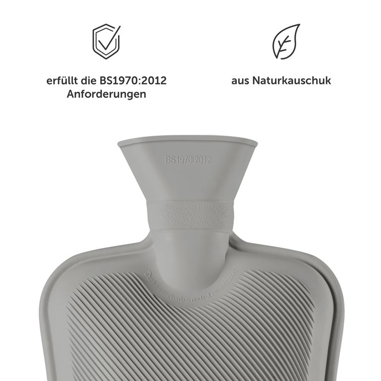 Shopapotheke Blumtal Wärmflasche Mit Bezug Grau