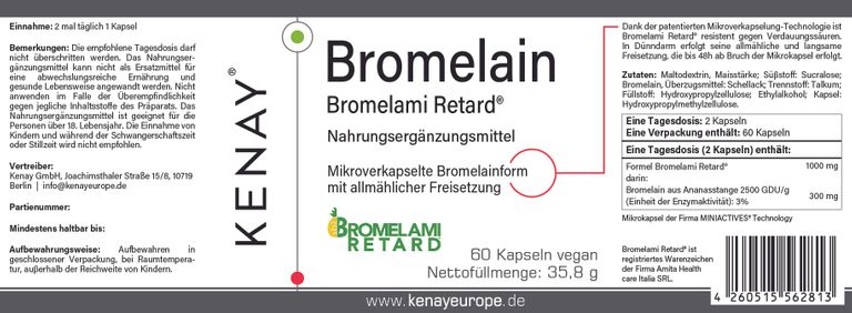 Shopapotheke Bromelain Bromelami Retard® KENAY®