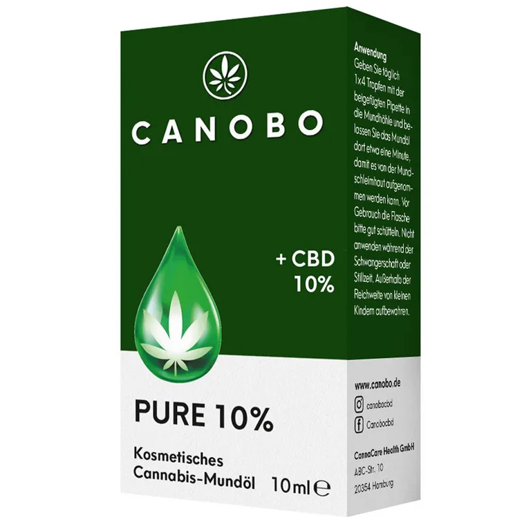 Shopapotheke CANOBO PURE Bio CBD10% Cannabis Mundöl