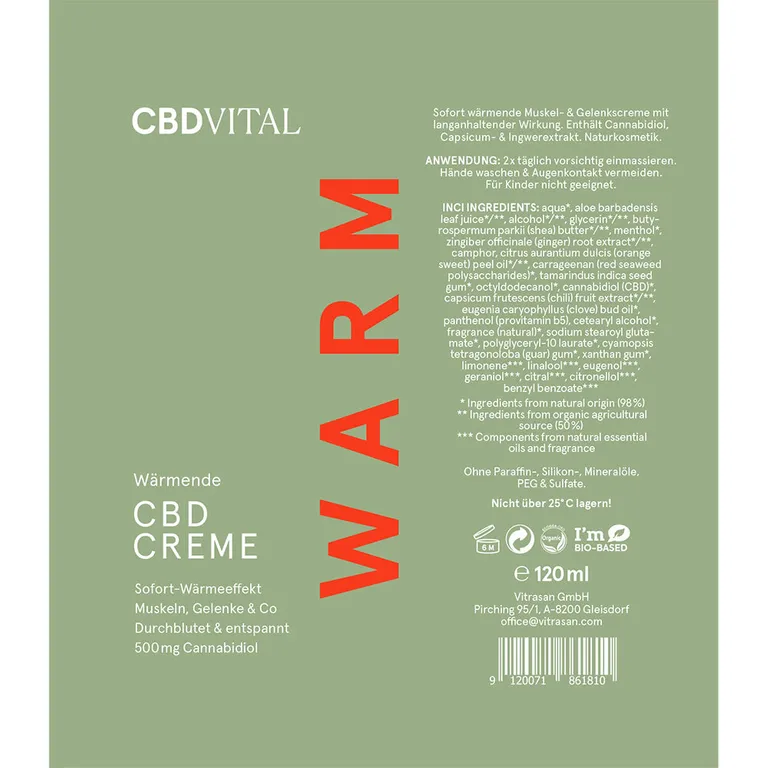 Shopapotheke CBD VITAL Wärmende CBD Creme