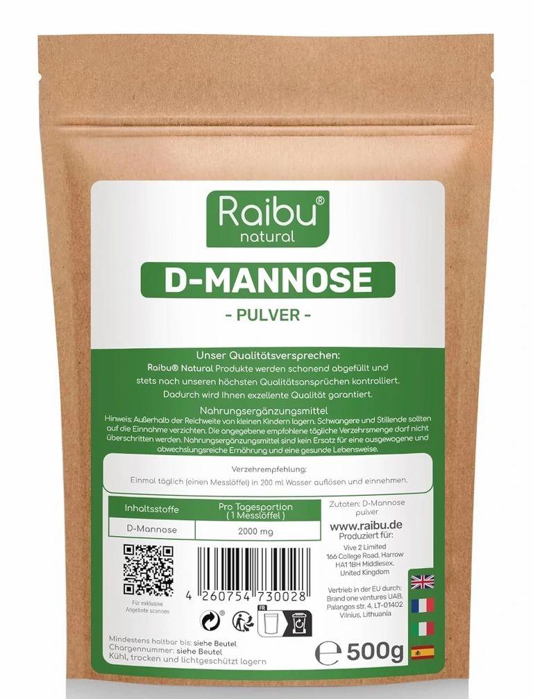 shopapotheke D-Mannose Pulver 500 g - RAIBU