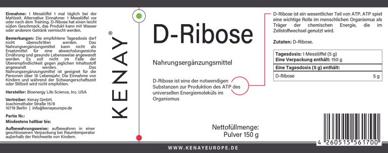 Shopapotheke D-Ribose KENAY®