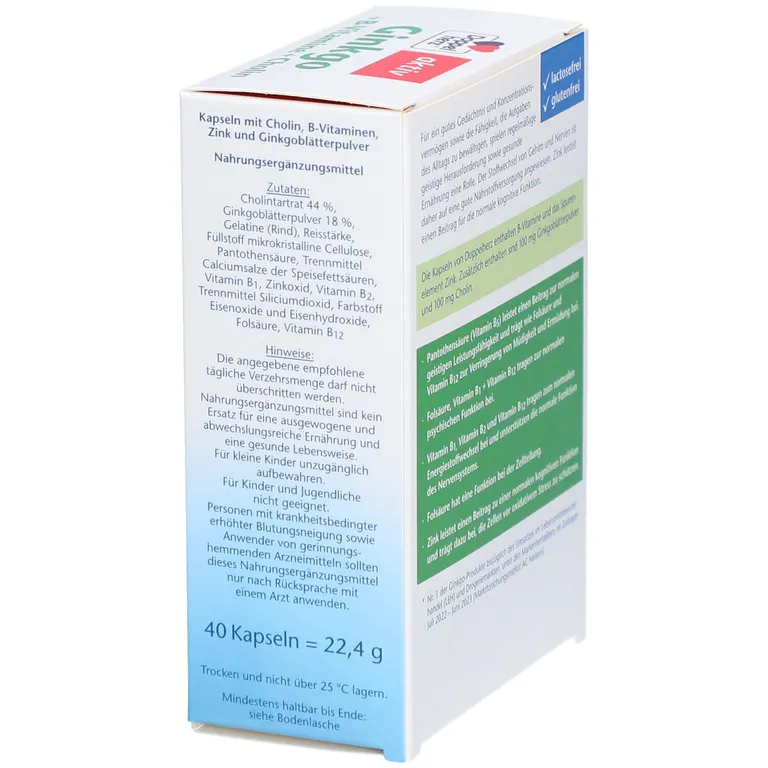 Shopapotheke DoppelherzⓇ Ginkgo + B-Vitamine + Cholin