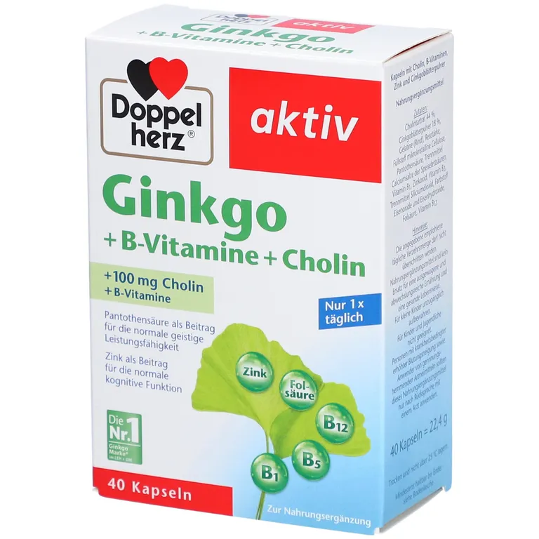 shopapotheke DoppelherzⓇ Ginkgo + B-Vitamine + Cholin